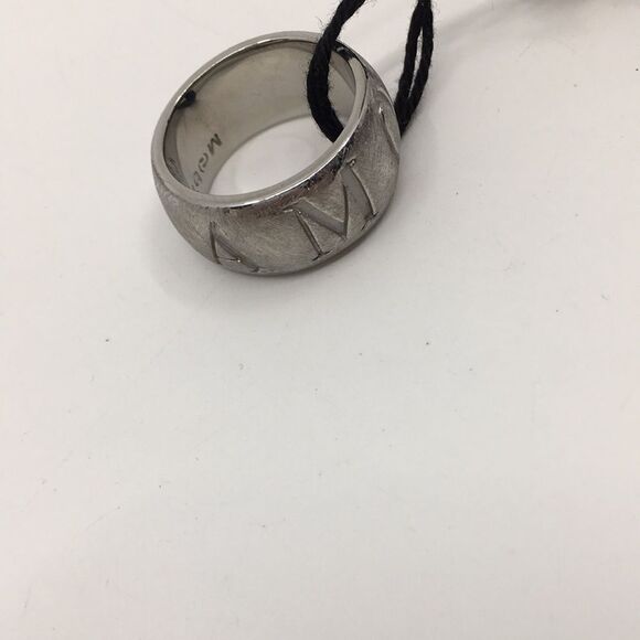 MOOBY AMORE silver tone textured chunky ring Sz 9 1/2 - Picture 4 of 16